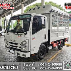 รถบรรทุกอีซูซุ 4 ล้อ ไม่ติดเวลา ISUZU NLR130 กระบะเหล็กโครงหลังคา EURO3