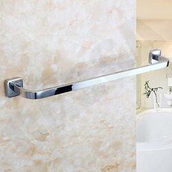 CASSA ราวแขวนผ้า สแตนเลส304 ราวเดี่ยว ในห้องน้ำ แบบติดผนัง ท่อใหญ่ แบบเหลี่ยม ขนาด60cm. รุ่น C19-SUS304-160