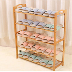 CASSA ชั้นวางรองเท้าไม้ไผ่ แบบแผ่นราวระเเนง5ชั้น ยาว60cmรุ่น179-SR-BB-B560