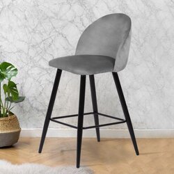 เก้าอี้ เก้าอี้บาร์ เก้าอี้ทรงสูง เก้าอี้เคาน์เตอร์บาร์ เฟอร์นิเจอร์แต่งบ้าน กำมะหยี่