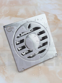 ตะแกรงท่อระบายน้ำ สแตนเลส201 กันกลิ่น กันแมลง พร้อมช่องระบายน้ำเครื่องซักผ้า สำหรับห้องน้ำ 2in1 ทรงสี่เหลี่ยม