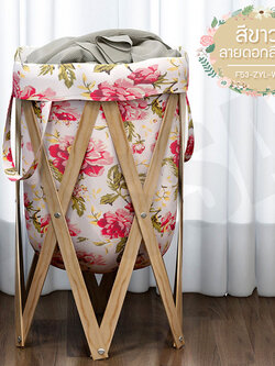 ตะกร้าใส่เสื้อผ้า ตะกร้าไม้ ถุงใส่ของเล่น ตะกร้าเก็บของอเนกประสงค์ ขนาด 69X40X56