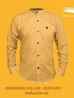 mandarin collar_Mustard_สีเหลืองมัสตาร์ด