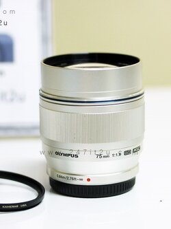 เลนส์ Olympus 75mm f1.8 สี Silver