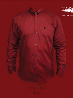 T011 สีแดง STANDARD SLIM-FIT