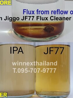 Jiggo JF77 Flux Cleaner (water-based,non-toxic,water-soluble,non-flammable) น้ำยาล้างฟลักซ์ สูตรน้ำ กลิ่นเบา ไม่ติดไฟ ไม่มีสารต้องห้าม