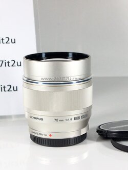 เลนส์ Olympus 75mm F1.8 ED MSC สี silver