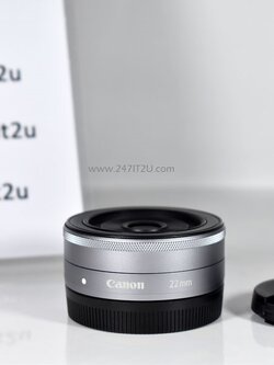 เลนส์ Canon EF-M 22 mm f2 STM สี silver