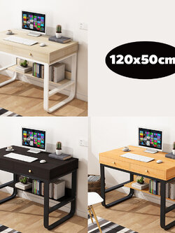 โต๊ะอเนกประสงค์ โต๊ะคอมพิวเตอร์ โต๊ะทำงาน โต๊ะอ่านหนังสือ ลิ้นชักคู่ ขนาด 120 x 50 cm.