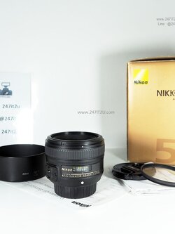 ขายเลนส์ Nikon 50mm f 1.8G มีกล่อง เครื่องศูนย์ สีดำ