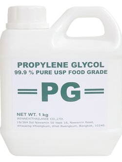 Propylene Glycol (PG) 99.9% โพรพิลีน ไกลคอล 99.9% ปริมาณ 1 kg (Food Grade)
