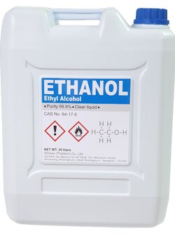 Ethanol 99.9% หรือ Ethyl Alcohol 99.9% 20 Liters (ไม่มีสี clear liquid )