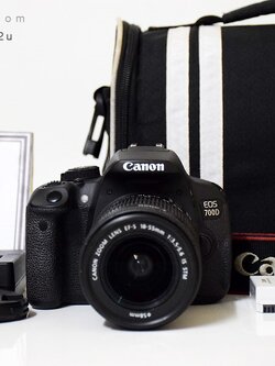 กล้อง Canon 700D +เลนส์ 18-55 mm is STM