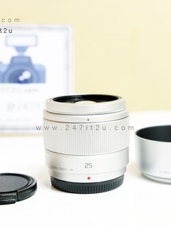 เลนส์ Lumix 25mm f1.7 สีเงิน