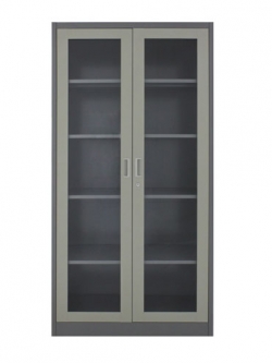 ตู้เหล็ก 2 บานเปิดกระจก MET-104G