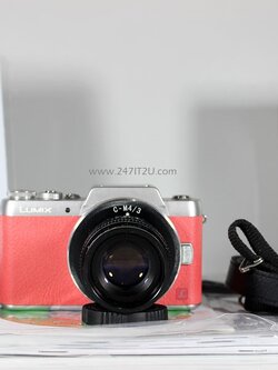 กล้อง Lumix GF8 + เลนส์มือหมุน 35mm f1.7 mark III สีชมพู