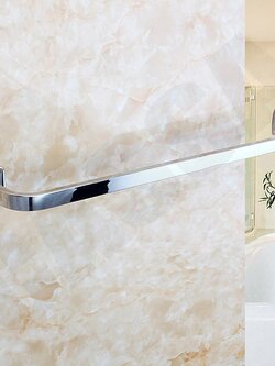 CASSA ราวแขวนผ้า สแตนเลส304 ราวเดี่ยว ในห้องน้ำ แบบติดผนัง ท่อใหญ่ แบบเหลี่ยม ขนาด60cm. รุ่น C19-SUS304-160