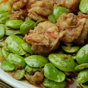 ผัดสะตอกุ้งสด