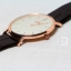นาฬิกา omega watche ปักขาว ขอบทอง สายสีน้ำตาล