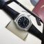 นาฬิกา Patek Philippe รุ่น Nautilus สี เงิน สายหนังสีดำ งาน Mirror Swiss