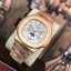 นาฬิกา Patek Philippe รุ่น Men's Nautilus Chronograph สีพิ้งสายเลสสีเงิน หน้าปัดสีขาวงาน CC