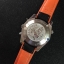 นาฬิกา Omega รุ่น Seamaster Planet Ocean Chronograph สีเงิน สายหนังสีดำขอบส้ม 600M Co-Axial Master Chronometer Basel