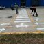 ทางม้าลายข้ามถนน Zebra crossing ทางม้าลายสีขาว-ดำ