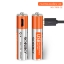 YSB ถ่านชาร์จแบตเตอรี่ AAA ถ่านชาร์จแบตเตอรี่อเนกประสงค์ ความจุ 1.5 V / 400 mAH ± 10% (2ก้อน) ขนาด 44.6 x 10 mm. รุ่น J45-7AAA-02