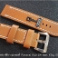 สายนาฬิกา Panerai แบบสายหนังกลับ (แท้) สีน้ำตาลเดินขอบด้ายสีขาว Size 24 mm.