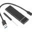 USB 3.1 to M.2 NGFF SSD Mobile Hard Disk Box Adapter Card External Enclosure Case for m2 SATA SSD USB 3.1 2230/2242/2260/2280(Black)