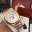 นาฬิกา Patek Philippe รุ่น Men's Nautilus Chronograph สีพิ้งสายเลสสีเงิน หน้าปัดสีขาวงาน CC