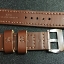 สายนาฬิกา Panerai แบบสายหนังเรียบสีน้ำตาลเข้ม 24 mm.