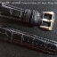 สายนาฬิกา Panerai แบบสายหนังลายจระเข้ สีดำ Size 24 mm.