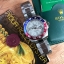 นาฬิกา Rolex รุ่น GMT Master II สีเงิน กรอบเซรามิค น้ำเงิน-แดง สายเลสสีเงิน หน้าปัดสีขาว งานเกรด Mirror Swiss