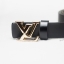 เข็มขัด Louis vuitton หนังแท้เส้นเล็กสีดำสวย