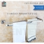 CASSA ราวแขวนผ้า สแตนเลส304 ราวคู่ ในห้องน้ำ แบบติดผนัง ท่อใหญ่ แบบเหลี่ยม ขนาด60cm. รุ่น C20-SUS304-260