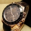 นาฬิกา Rolex Cosmograph Daytona Everose Gold Bezel Ceramic Black Leather Dial Chocoloate New Series 2012