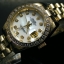 นาฬิกา Rolex Lady-Datejust Gold President 26 mm. Dial White mother-of-perl set with diamond