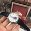 นาฬิกา Patek Philippe สีเงิน หน้าขาว งานเกรด Top Mirror Swiss สายหนังดำ