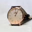 นาฬิกา omega watche ปักขาว ขอบทอง สายสีน้ำตาล